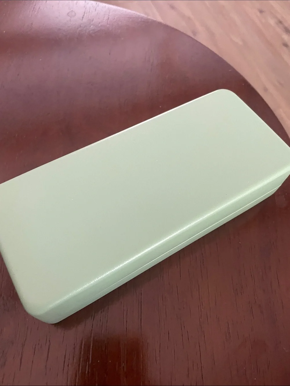 PAIR The Essential eye glasses clamshell rectangle case mint green